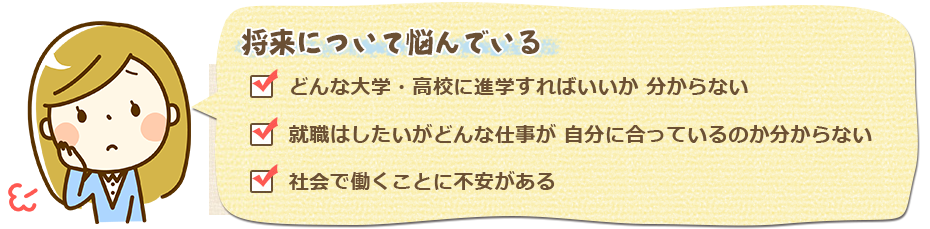 将来について悩んでいる