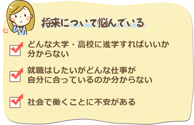 将来について悩んでいる